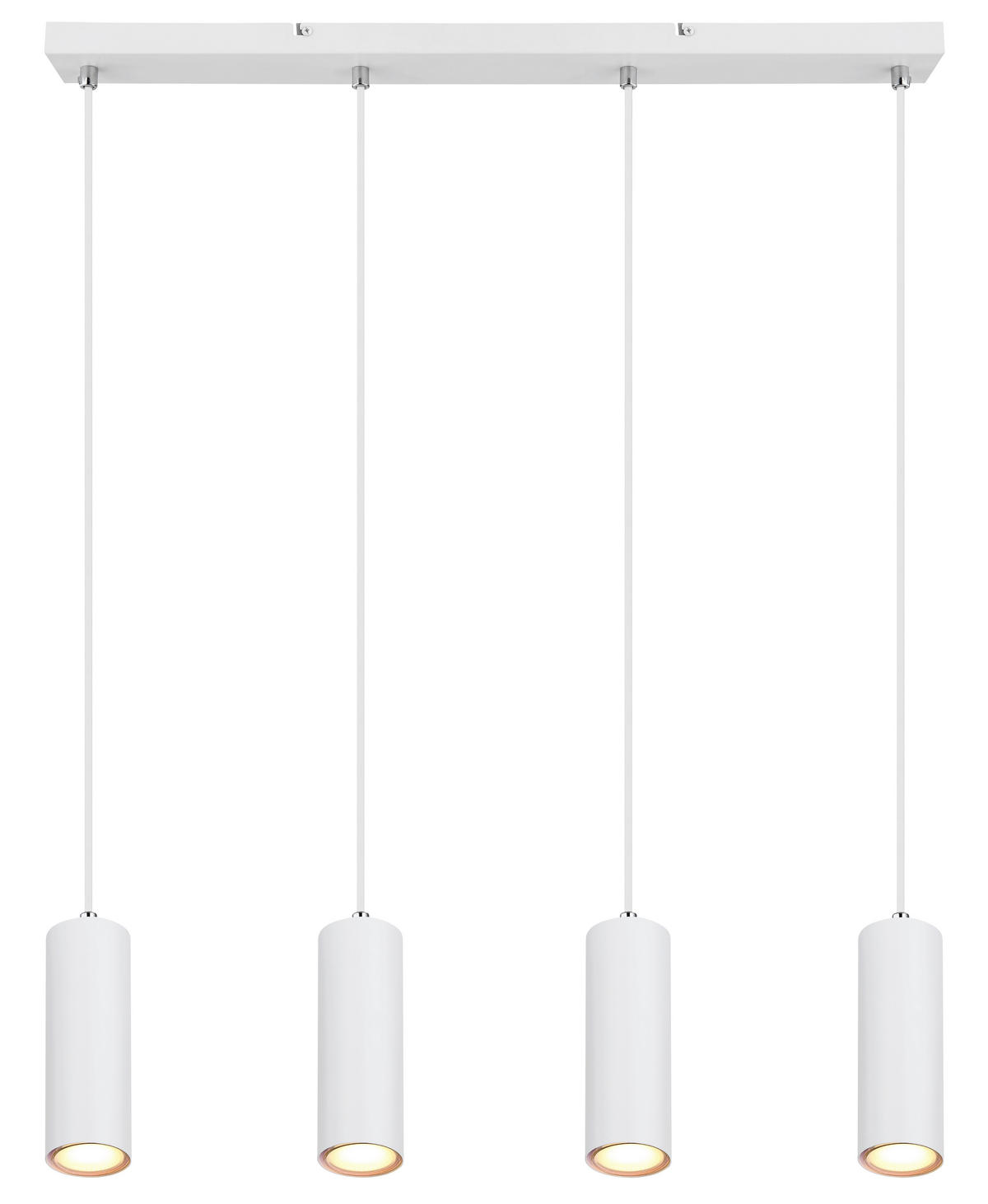 HÄNGELEUCHTE 65/6/120 cm   - Weiß, Design, Metall (65/6/120cm) - Globo