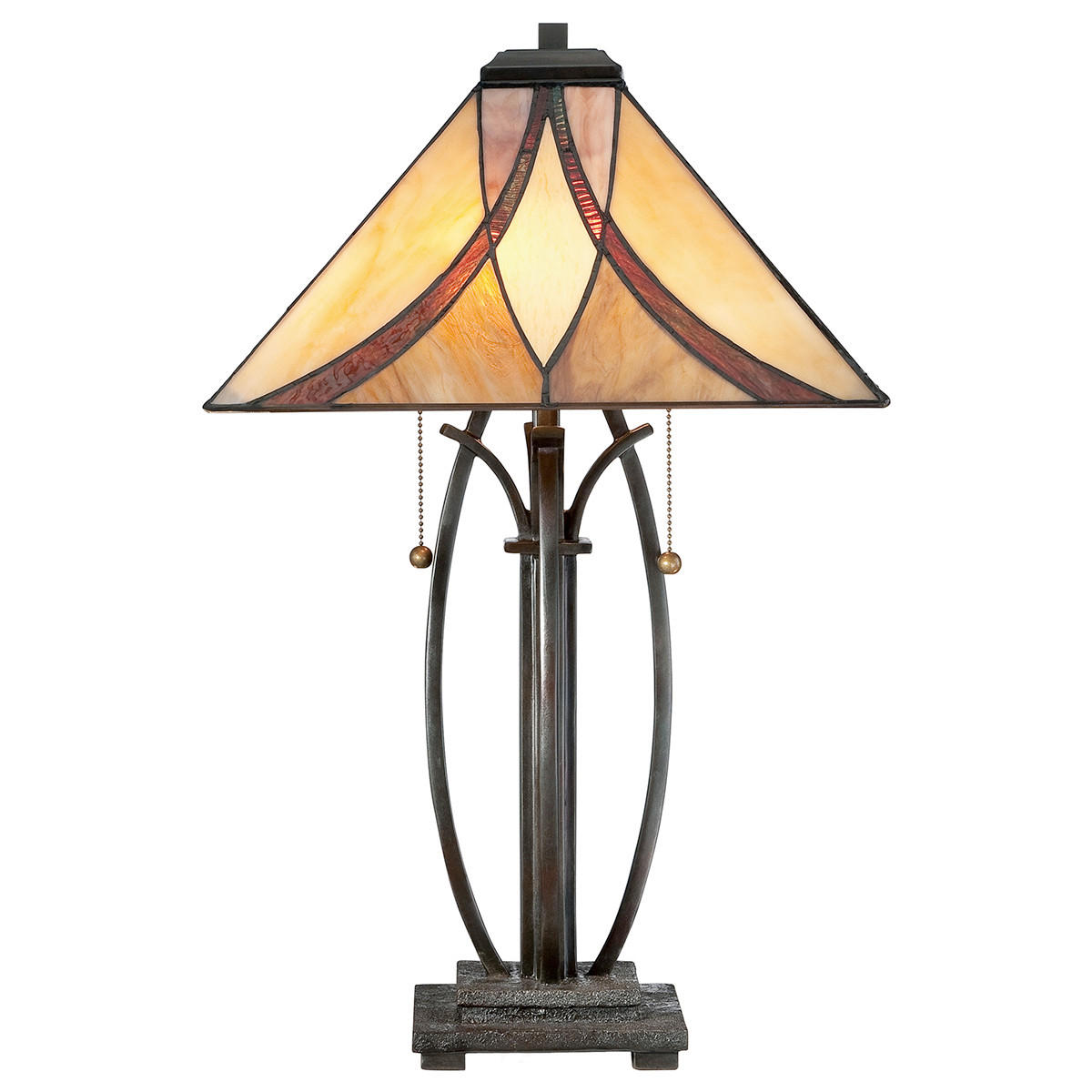 TISCHLEUCHTE - Bronzefarben, Konventionell, Glas/Metall (40.6cm) - Elstead Lighting