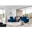 ECKSOFA in Struktur Blau  233/313 cm  - Blau/Schwarz, Design, Kunststoff/Textil (233/313cm) - Emilio Belluti