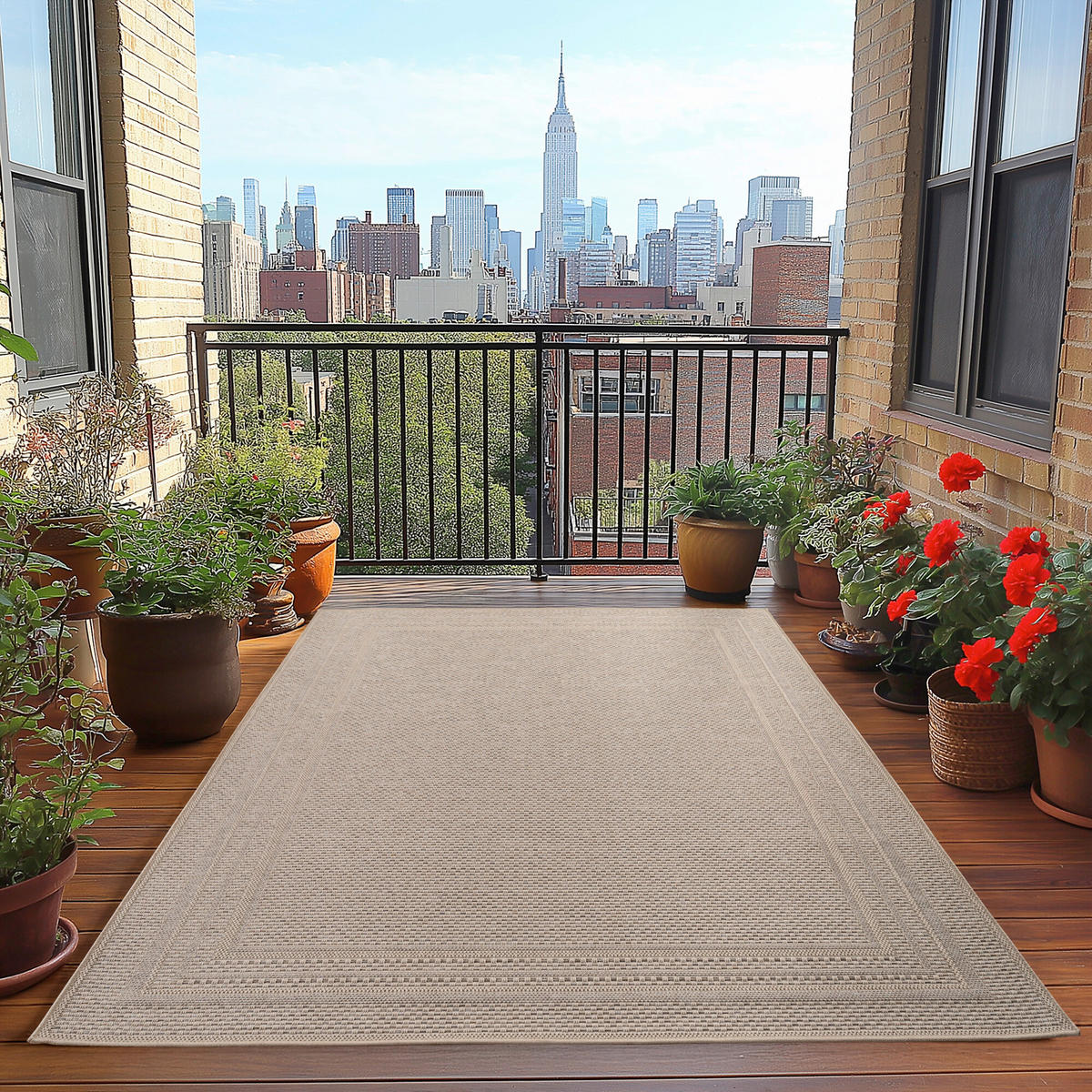 OUTDOORTEPPICH für Terrasse und Balkon 120/170 cm DESERT Beige  - Beige, Design, Textil (120/170cm) - Ayyildiz 