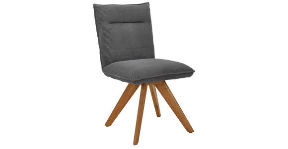 STUHL in Holz, Textil Anthrazit - Wildeiche/Anthrazit, Design, Holz/Textil (47/87/62cm) - Johann Jakob