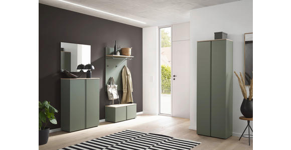 SCHUHSCHRANK 79/113,2/34 cm  - Eichefarben/Schwarz, Design, Holzwerkstoff/Kunststoff (79/113,2/34cm) - Voleo