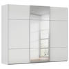 SCHWEBETÜRENSCHRANK 301/223/68 cm 3-türig Grau, Weiß  - Weiß/Grau, KONVENTIONELL, Glas/Holzwerkstoff (301/223/68cm) - Novel