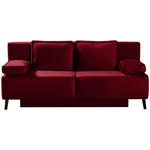 SCHLAFSOFA Percy in Dunkelrot  - Schwarz/Dunkelrot, KONVENTIONELL, Textil/Metall (197/91/88cm) - Novel