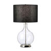 TISCHLEUCHTE - Nickelfarben, Konventionell, Glas/Textil (36/67cm) - Elstead Lighting