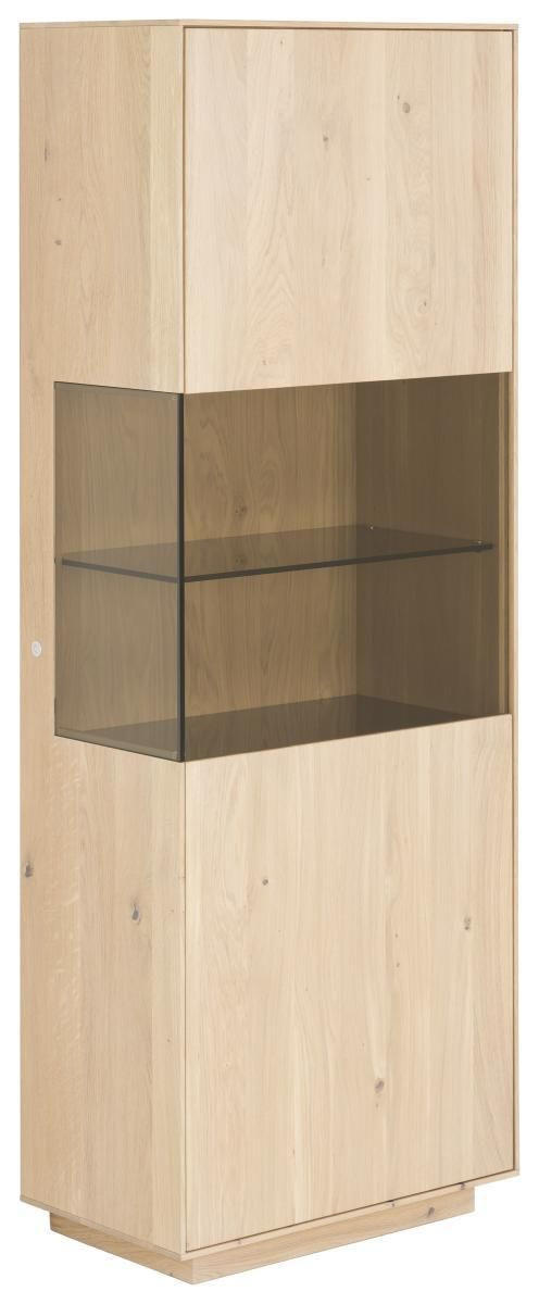 VITRINE  in massiv Asteiche Eichefarben - Eichefarben, Natur, Glas/Holz (60/166,6/36cm) - Anrei