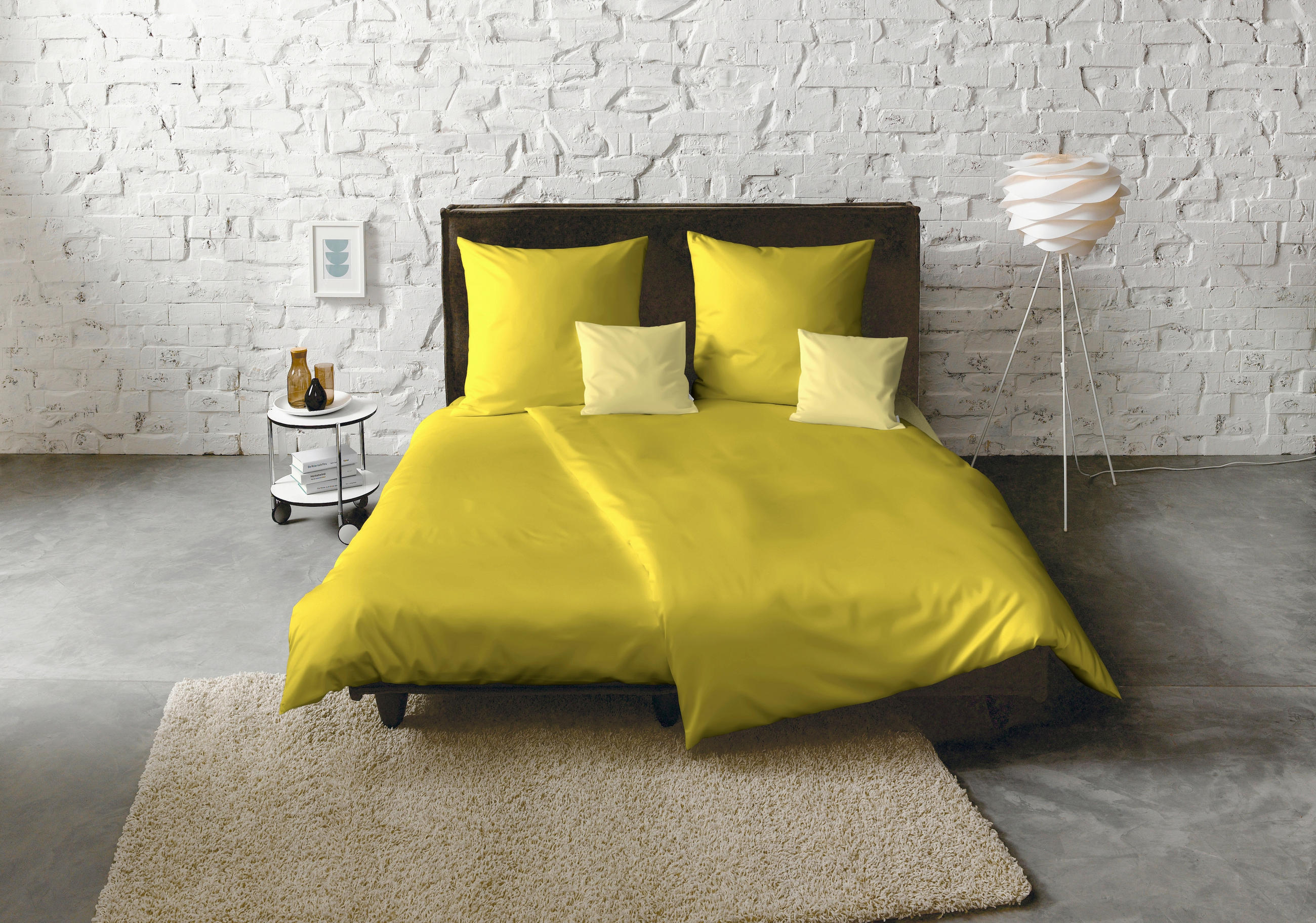 BETTWÄSCHE Satin 200/220 cm  - Olivgrün, Basics, Textil (200/220cm) - Fleuresse
