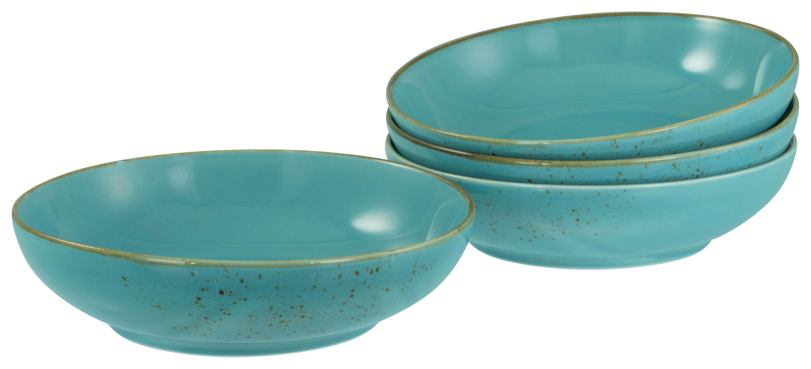 SCHÜSSELSET Nature Collection 4-teilig 22,5 cm  - Türkis, Design, Keramik (22,5cm) - Creatable