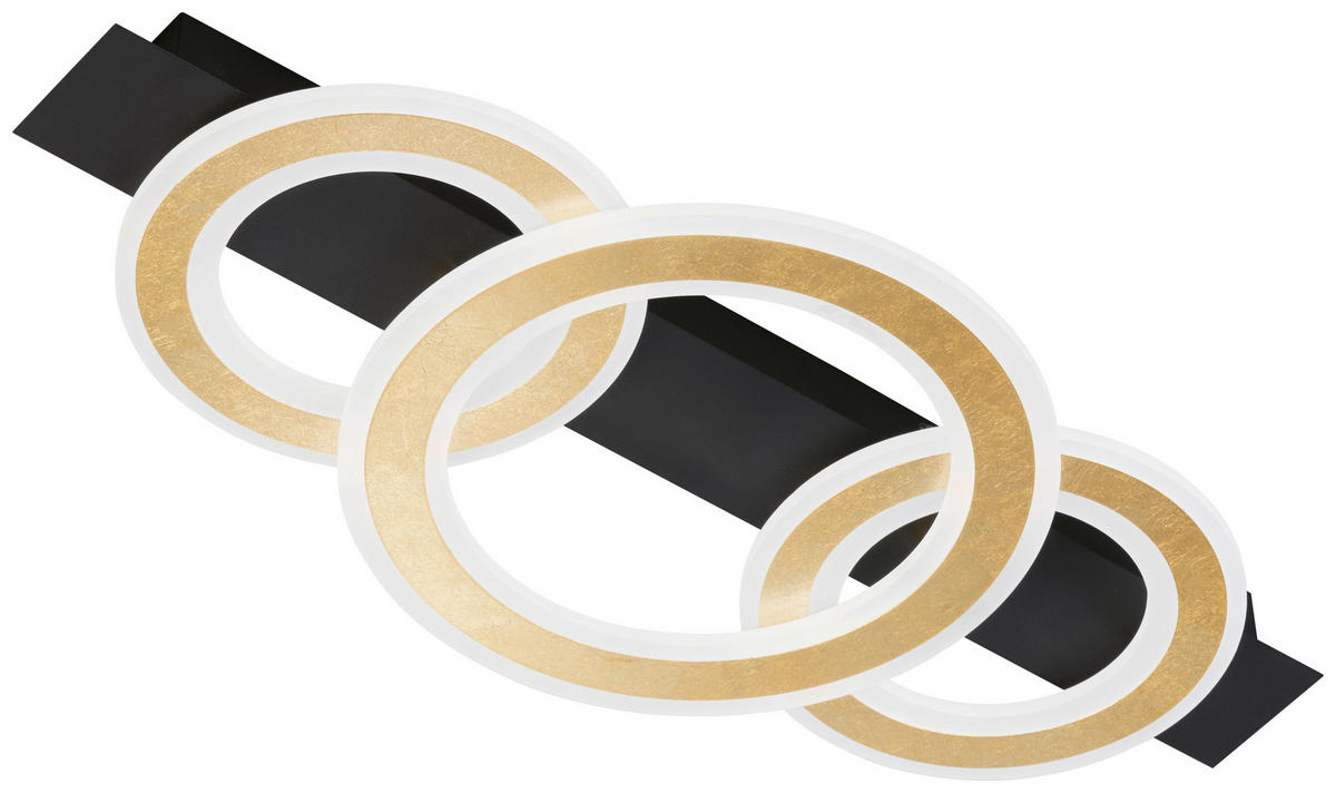 LED-DECKENLEUCHTE    76,5/36/5 cm  - Goldfarben, Design, Kunststoff/Metall (76,5/36/5cm) - Fischer & Honsel