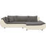 WOHNLANDSCHAFT in Textil Braun, Creme - Creme/Schwarz, Design, Kunststoff/Textil (310/185cm) - Carryhome WOHNLANDSCHAFT in Textil Braun, Creme - Creme/Schwarz, Design, Kunststoff/Textil (310/185cm) - Carryhome