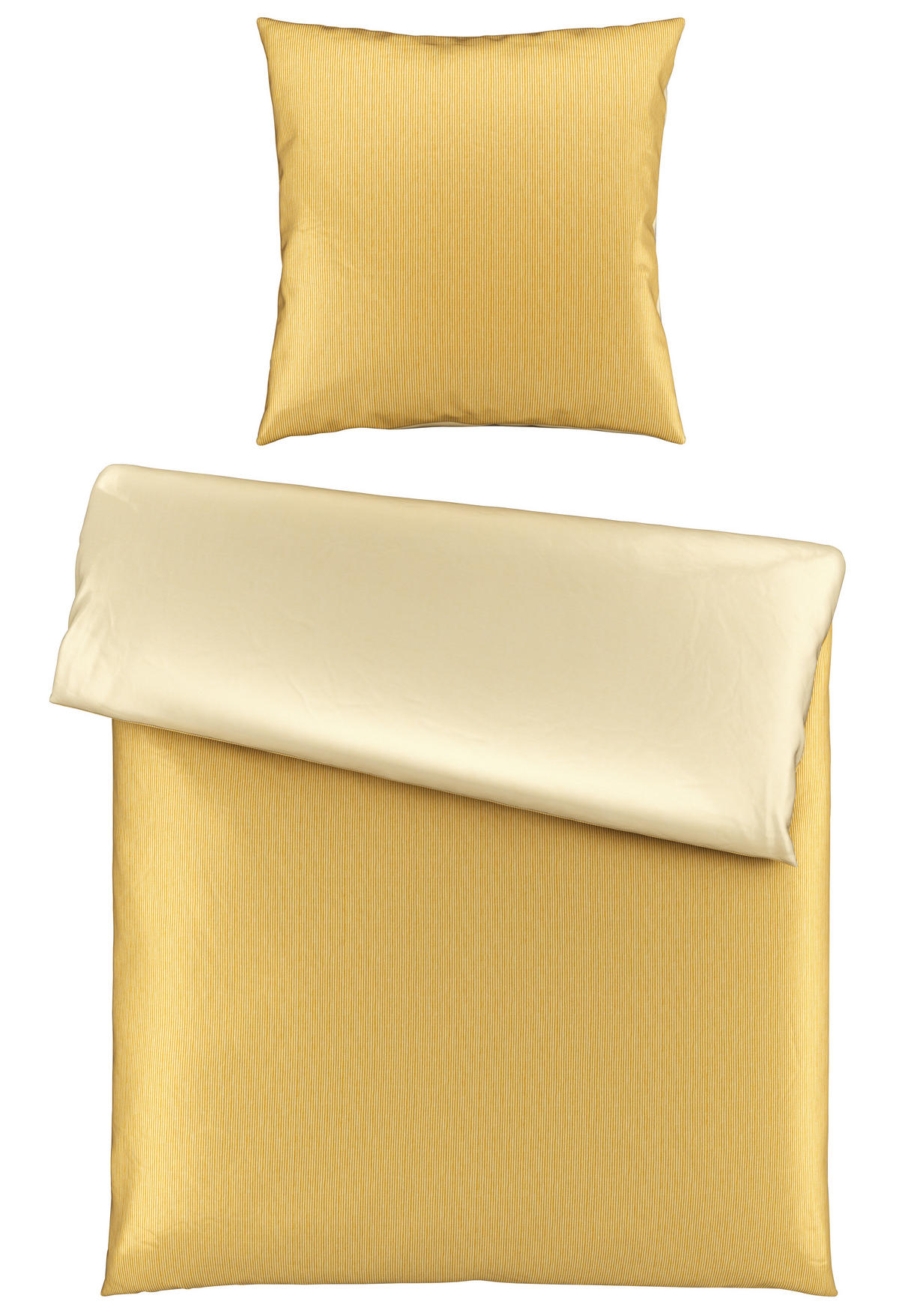 OBOUSTRANNÉ POVLEČENÍ, satén, žlutá, 135/200 cm - žlutá, Basics, textil (135/200cm) - Bio:Vio