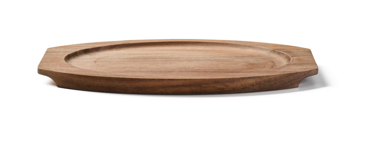 BRATPFANNE  - Schwarz/Naturfarben, Basics, Holz/Metall (37,5/17,5/2cm) - Homeware Profession.