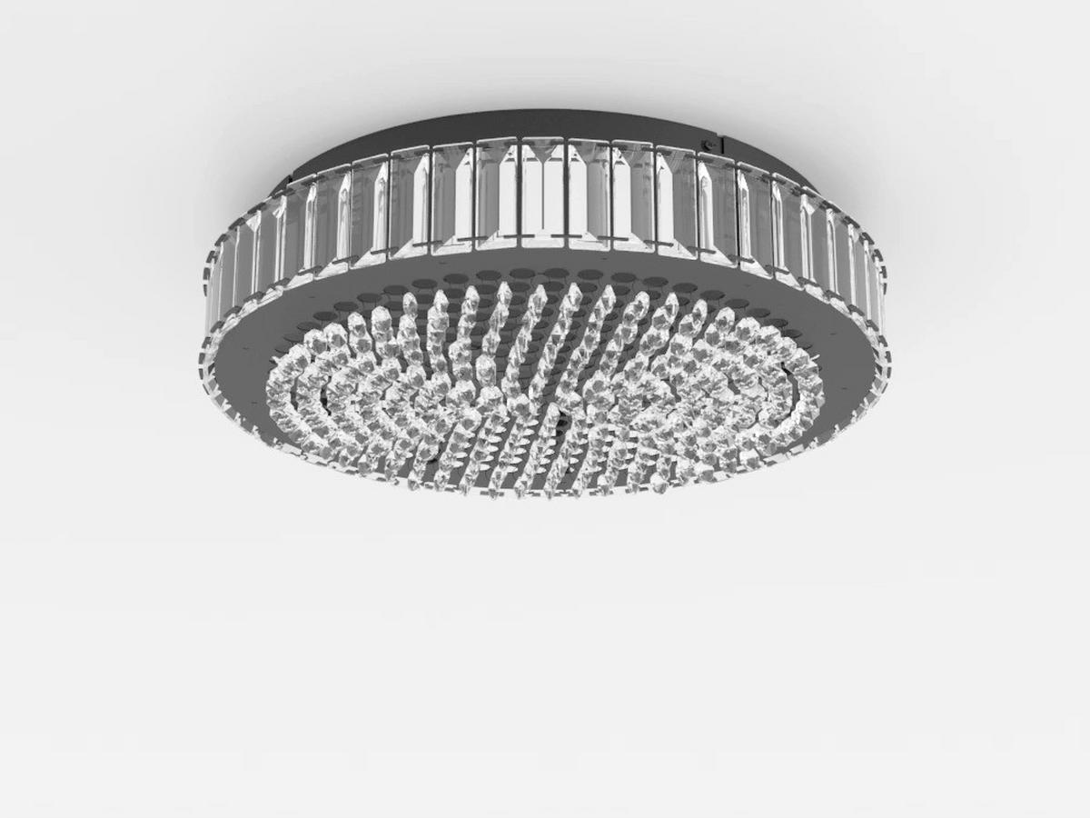 PLAFONIERĂ - străveziu/negru, Konventionell, sticlă/metal (41cm)