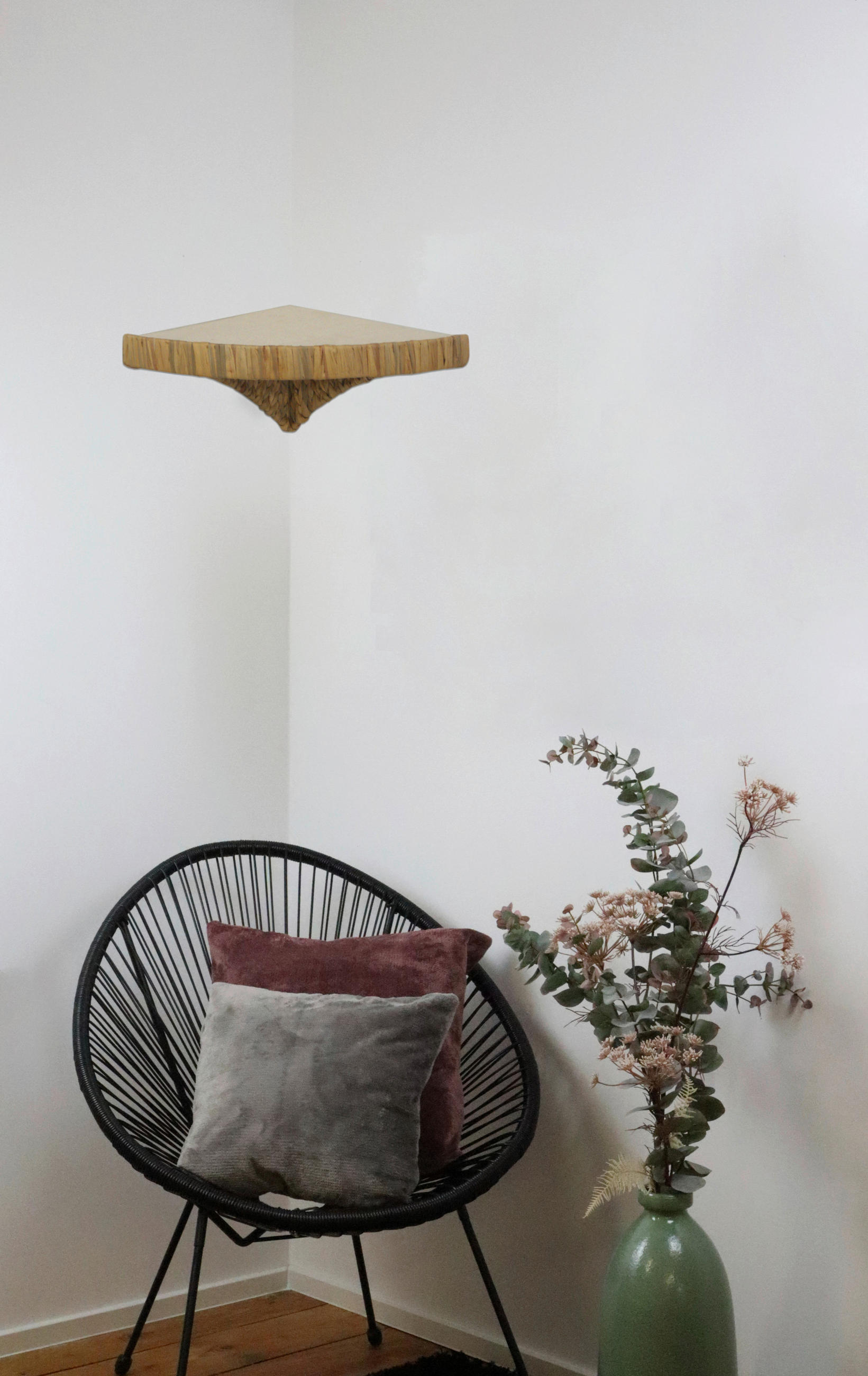 WANDMULDE - Naturfarben, Naturmaterialien/Metall (38/56/20cm)