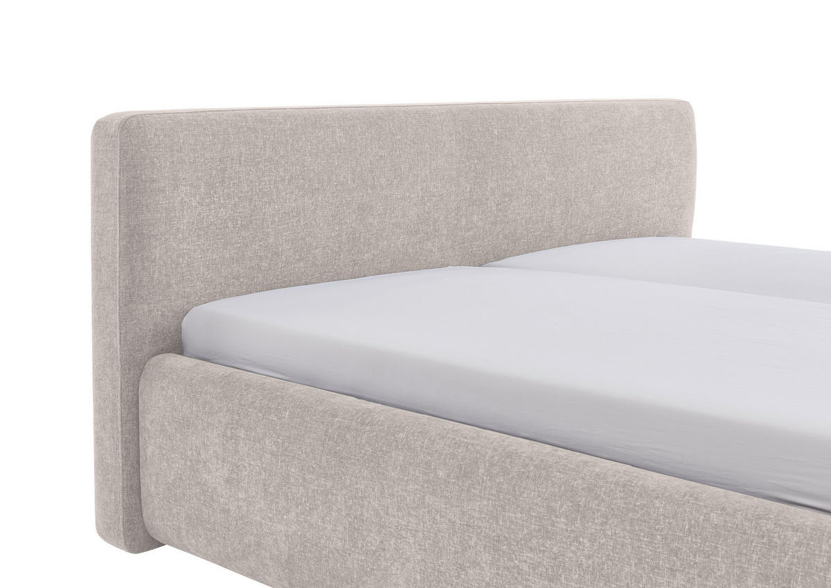 POLSTERBETT Bettkasten, Lattenroste Beige 240/200 cm  - Birkefarben/Beige, Design, Holz/Textil (240/200cm) - Xora