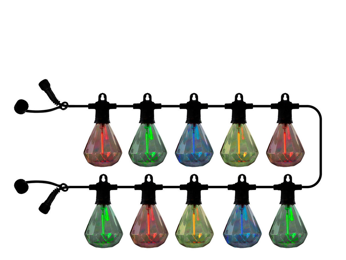 LICHTERKETTE 300 cm  - Schwarz, KONVENTIONELL, Kunststoff (300cm)