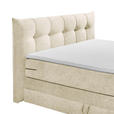 BOXSPRINGBETT 180/200 cm  in Creme  - Creme/Schwarz, KONVENTIONELL, Kunststoff/Textil (180/200cm) - Esposa