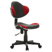 OTOČNÁ STOLIČKA PRE MLÁDEŽ, sivá, červená - sivá/červená, Basics, plast (45/86-101/42cm) - MID.YOU