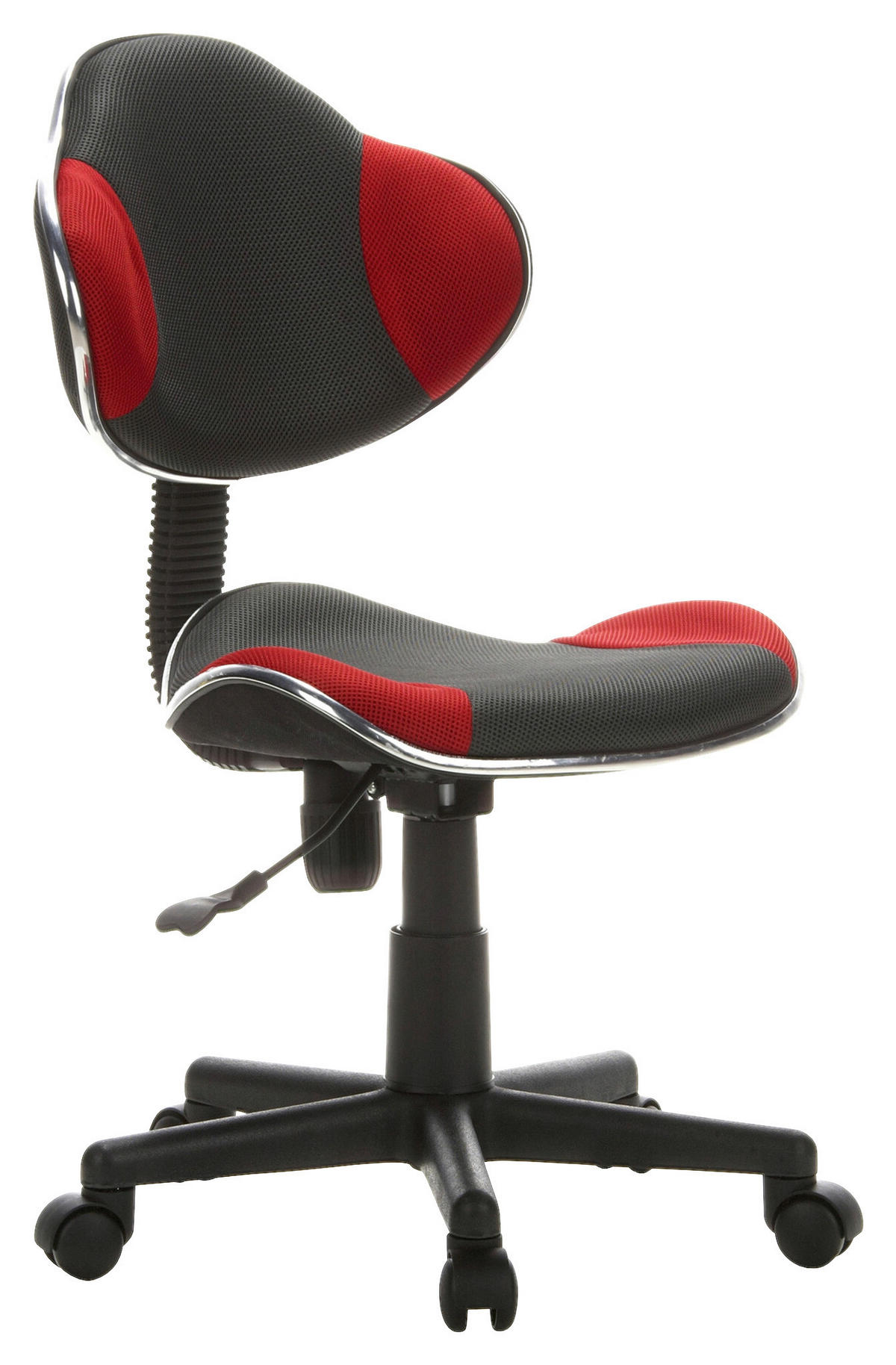 OTOČNÁ STOLIČKA PRE MLÁDEŽ, sivá, červená - sivá/červená, Basics, plast (45/86-101/42cm) - MID.YOU