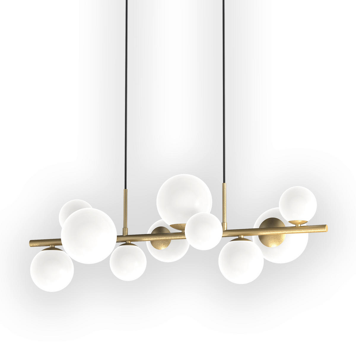 PENDELLEUCHTE PALOMA 86/33/150 cm   - Goldfarben, Design, Glas/Metall (86/33/150cm)