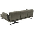 ECKSOFA in Flachgewebe Grün  279-327/176-217 cm  - Schwarz/Grün, Design, Textil/Metall (279-327/176-217cm) - Dieter Knoll