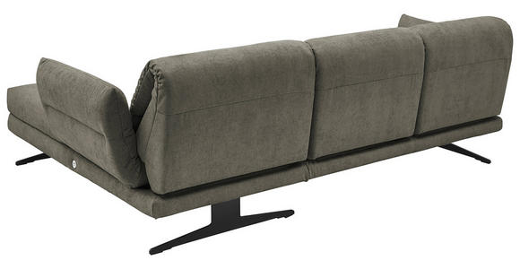 ECKSOFA in Flachgewebe Grün 279-327/176-217 cm - Schwarz/Grün, Design, Textil/Metall (279-327/176-217cm) - Dieter Knoll