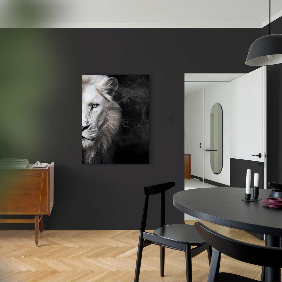 LEINWANDBILD Tiere 60/80 cm  - Schwarz/Weiß, Basics, Holz/Textil (60/80cm)