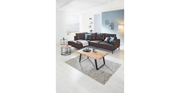 COUCHTISCH in Holz, Metall 115/70/45 cm - Schwarz/Akaziefarben, KONVENTIONELL, Holz/Metall (115/70/45cm) - Carryhome
