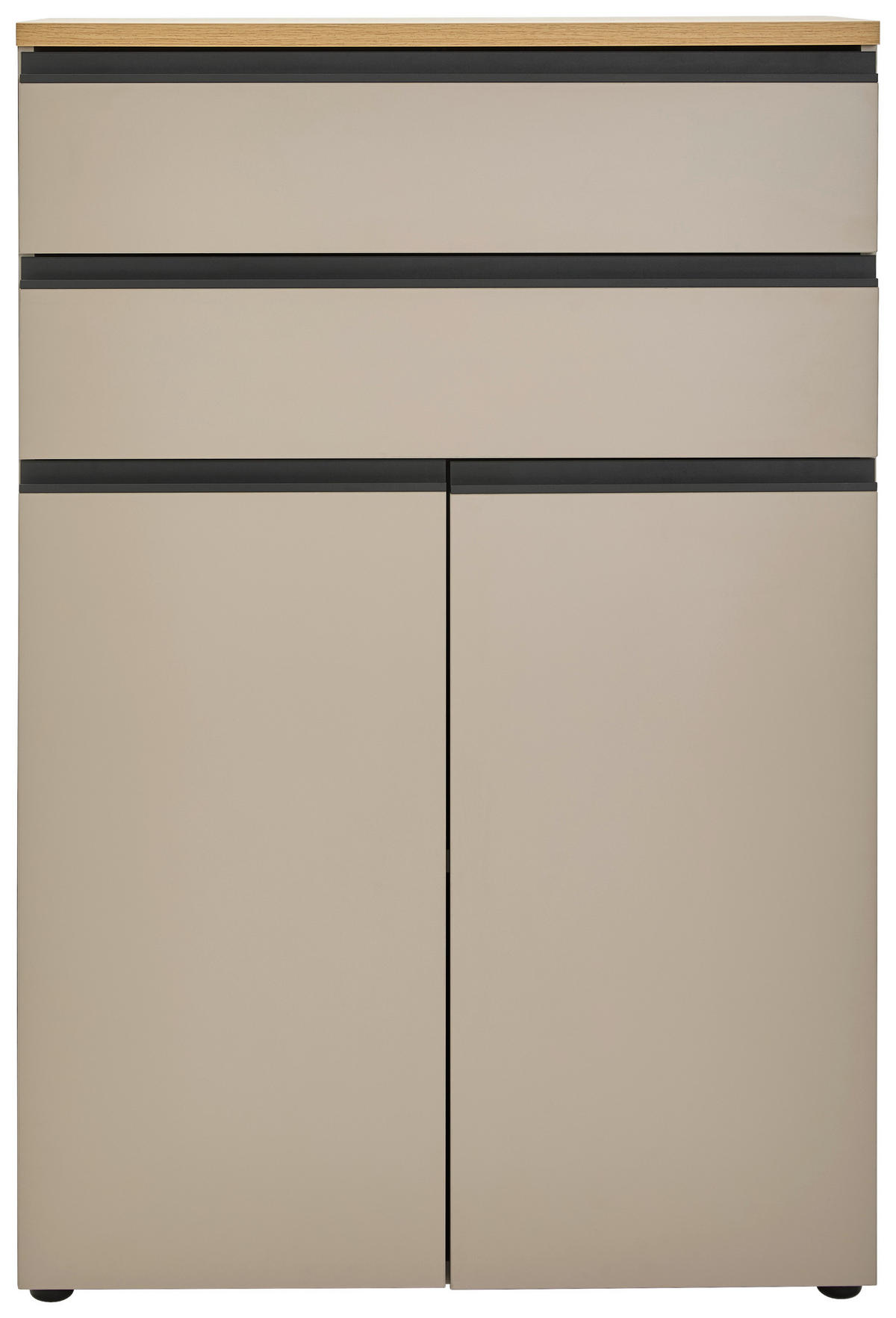 AKTENSCHRANK 80/120/40 cm  - Eichefarben/Grau, Modern, Holzwerkstoff (80/120/40cm) - Novel