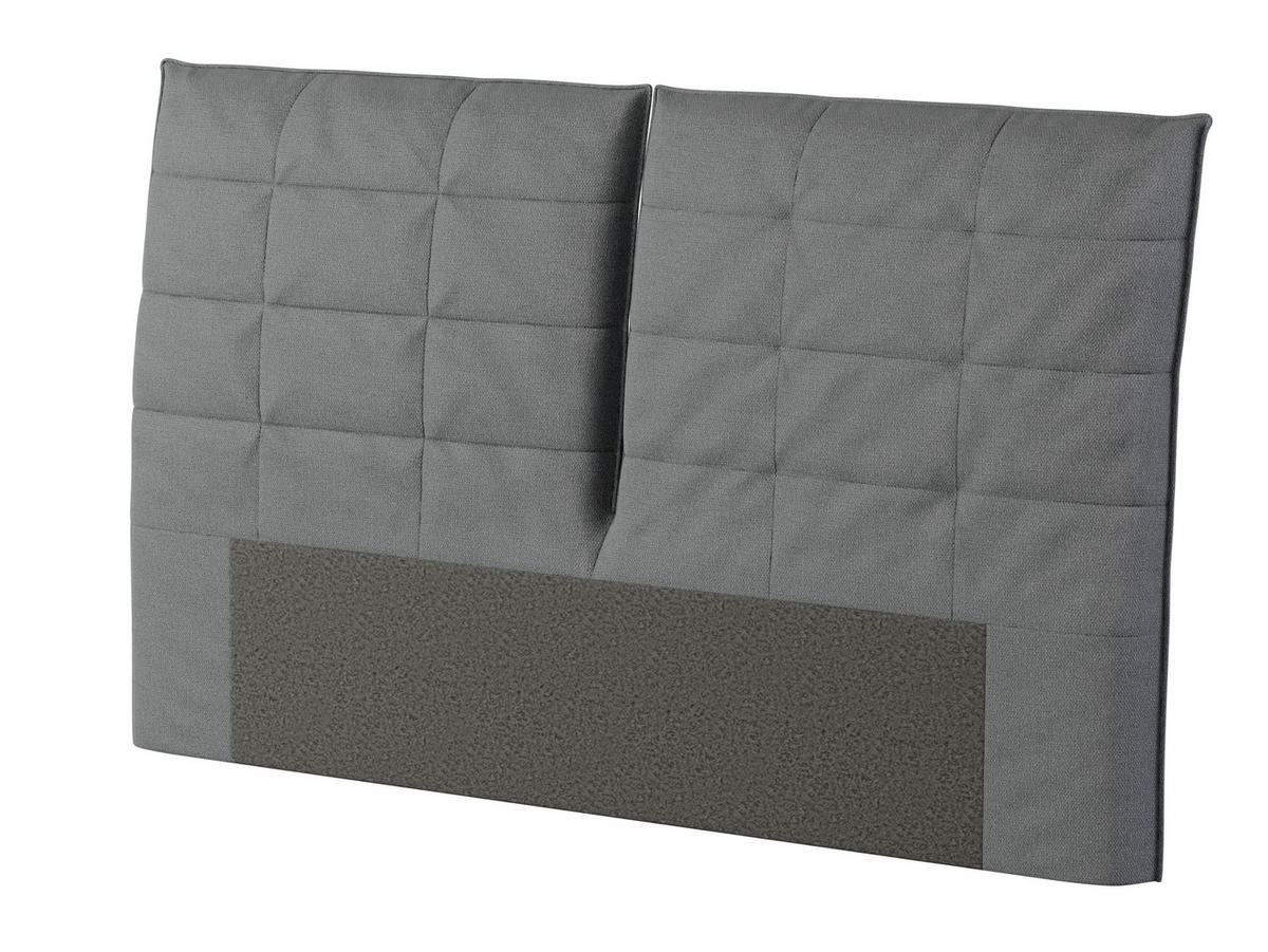 BOXSPRING KREVET 180/200 cm     crna  - crna/boje aluminija, Design, tekstil/metal (180/200cm) - Dieter Knoll