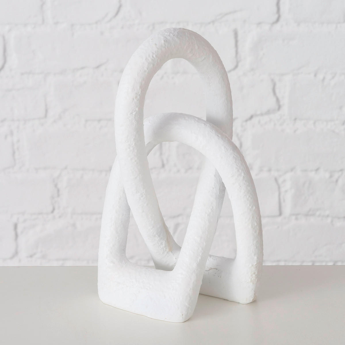 SKULPTUR - Weiß, Basics, Kunststoff (12/8/20cm) - Boltze Home