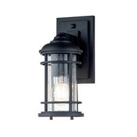 AUSSENWANDLEUCHTE - Schwarz, Konventionell, Glas/Metall (11,7/15,9/29,2cm) - Elstead Lighting