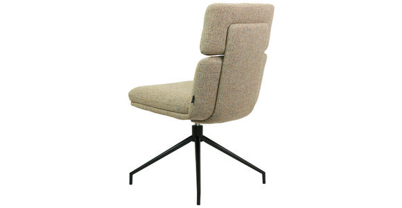 STUHL - Graubraun/Schwarz, Design, Textil/Metall (50/92/64,5cm) - Dieter Knoll