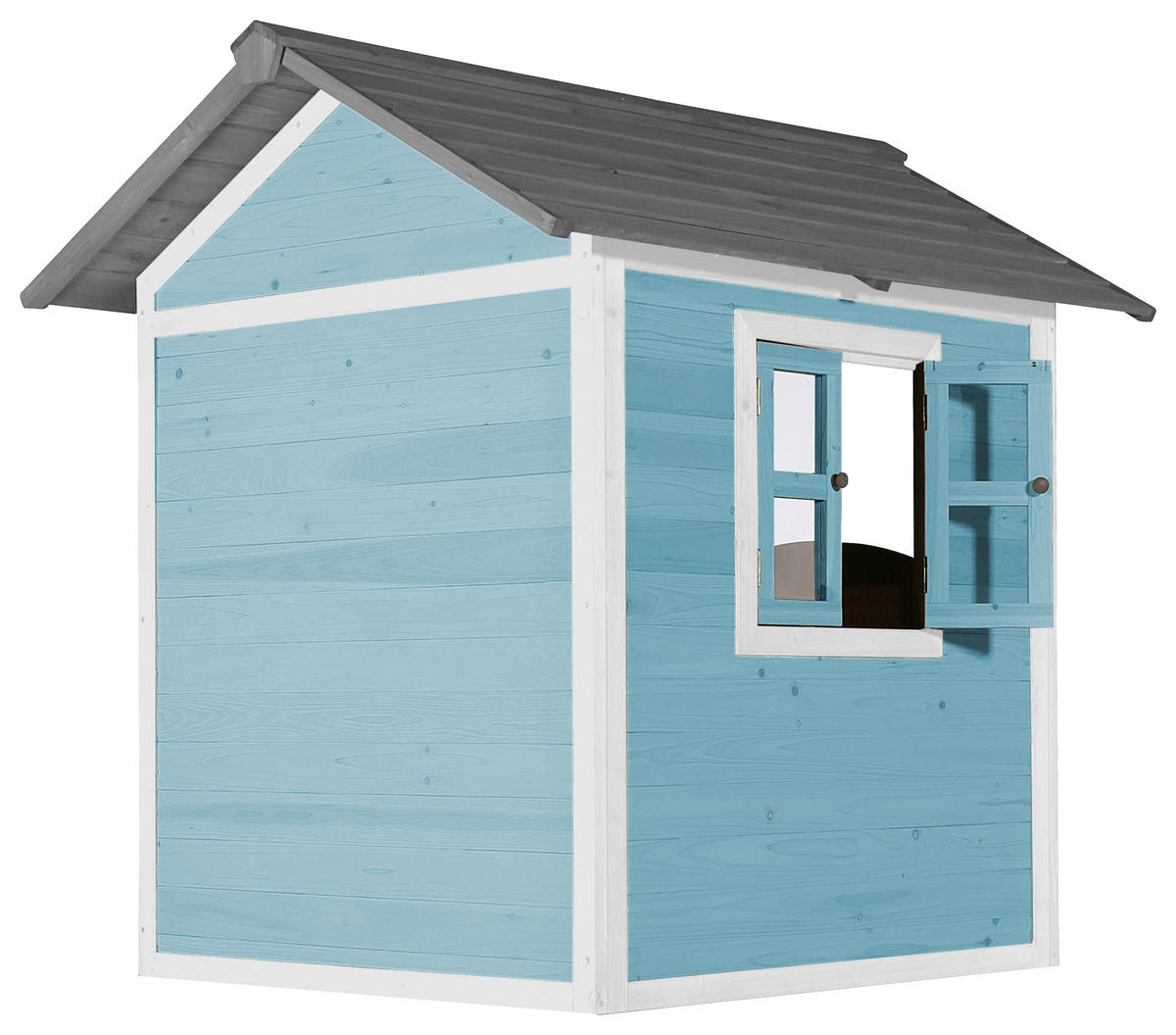 SPIELHAUS 111/133/135 cm  - Blau/Weiß, KONVENTIONELL, Holz (111/133/135cm) - Ambia Garden