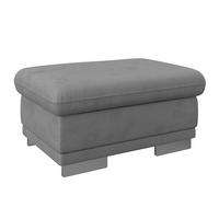 HOCKER in Textil Dunkelgrau  - Chromfarben/Dunkelgrau, Konventionell, Textil/Metall (97/47/67cm) - MID.YOU