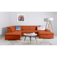 WOHNLANDSCHAFT Terracotta  - Terracotta/Grau, Design, Textil/Metall (173/328/215cm) - MID.YOU