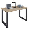 SCHREIBTISCH 110/50/76 cm  in Schwarz, Sonoma Eiche  - Schwarz/Sonoma Eiche, MODERN, Holzwerkstoff/Metall (110/50/76cm) - MID.YOU