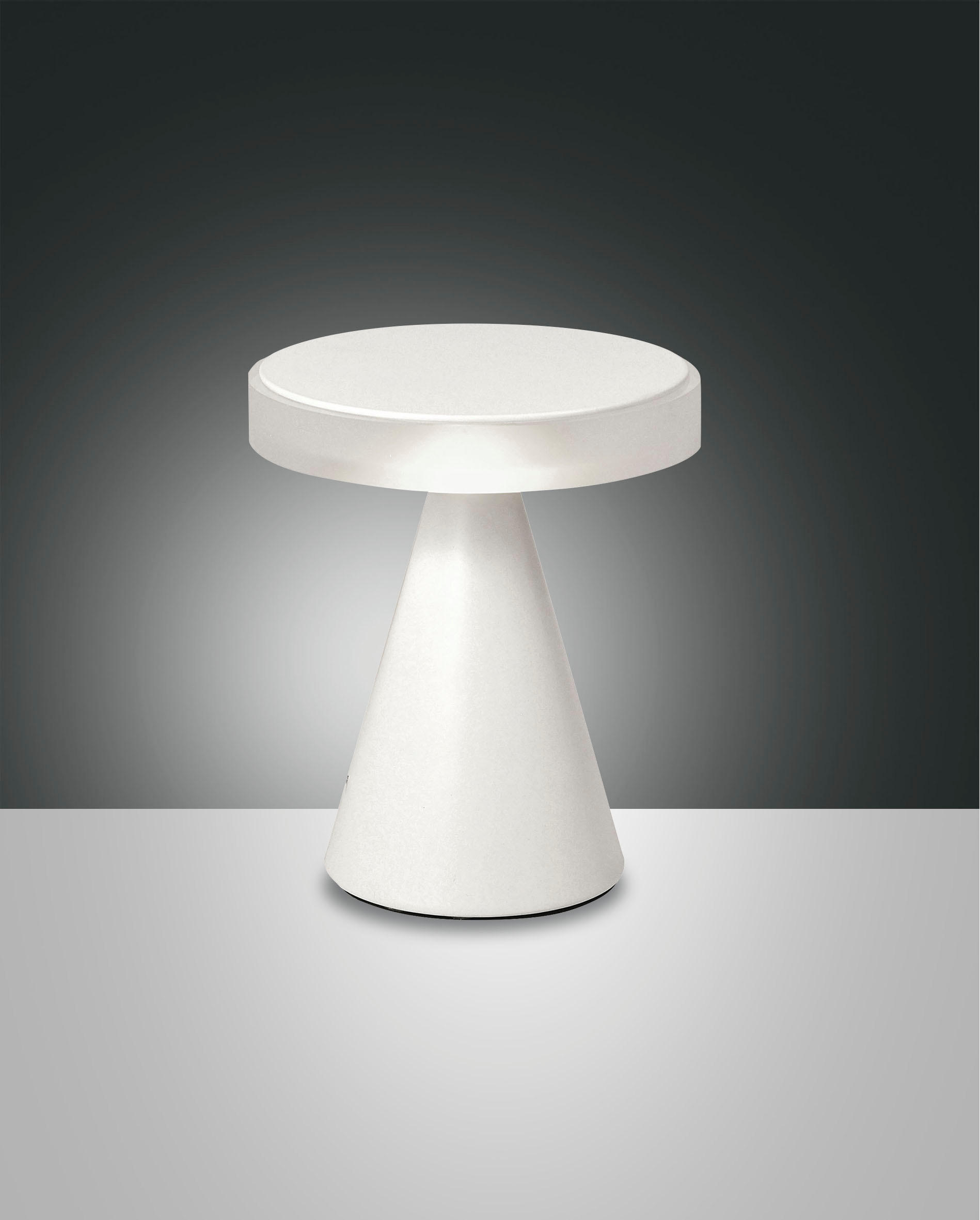 LED-TISCHLEUCHTE Neutra 17/20 cm   - Weiß, Design, Kunststoff/Metall (17/20cm) - Fabas Luce