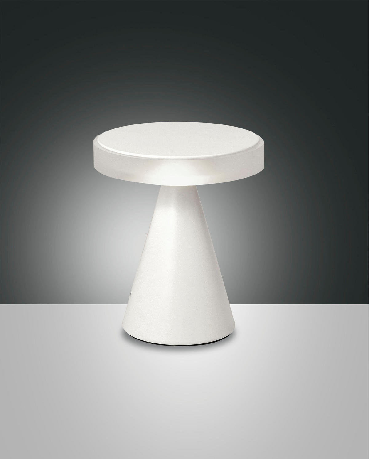 LED-TISCHLEUCHTE Neutra 17/20 cm   - Weiß, Design, Kunststoff/Metall (17/20cm) - Fabas Luce
