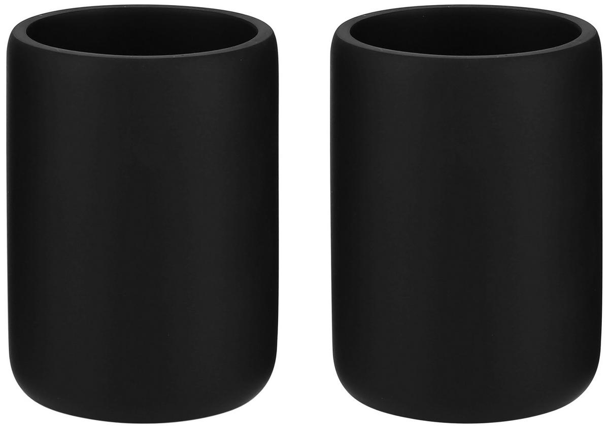 ZAHNPUTZBECHER Kunststoff  - Schwarz, Trend, Kunststoff (7,3/10,2cm) - Homeware