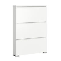 OMARA Z LOPUTAMI ZA ČEVLJE bela - srebrne barve/bela, Moderno, leseni material (95/133/18cm)