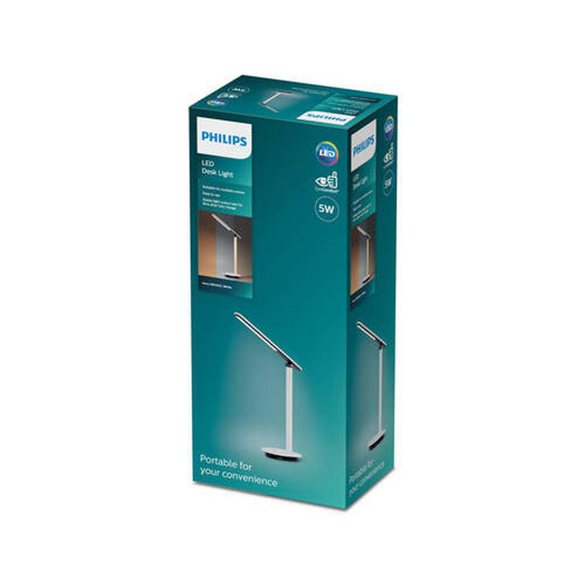 SCHREIBTISCHLEUCHTE Ivory 11.4/35.3/34 cm  - Weiß, Basics, Kunststoff/Metall (11.4/35.3/34cm) - Philips