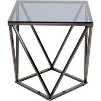 BEISTELLTISCH 50/50/55 cm Schwarz  - Schwarz, Basics, Glas/Metall (50/50/55cm) - Kare-Design