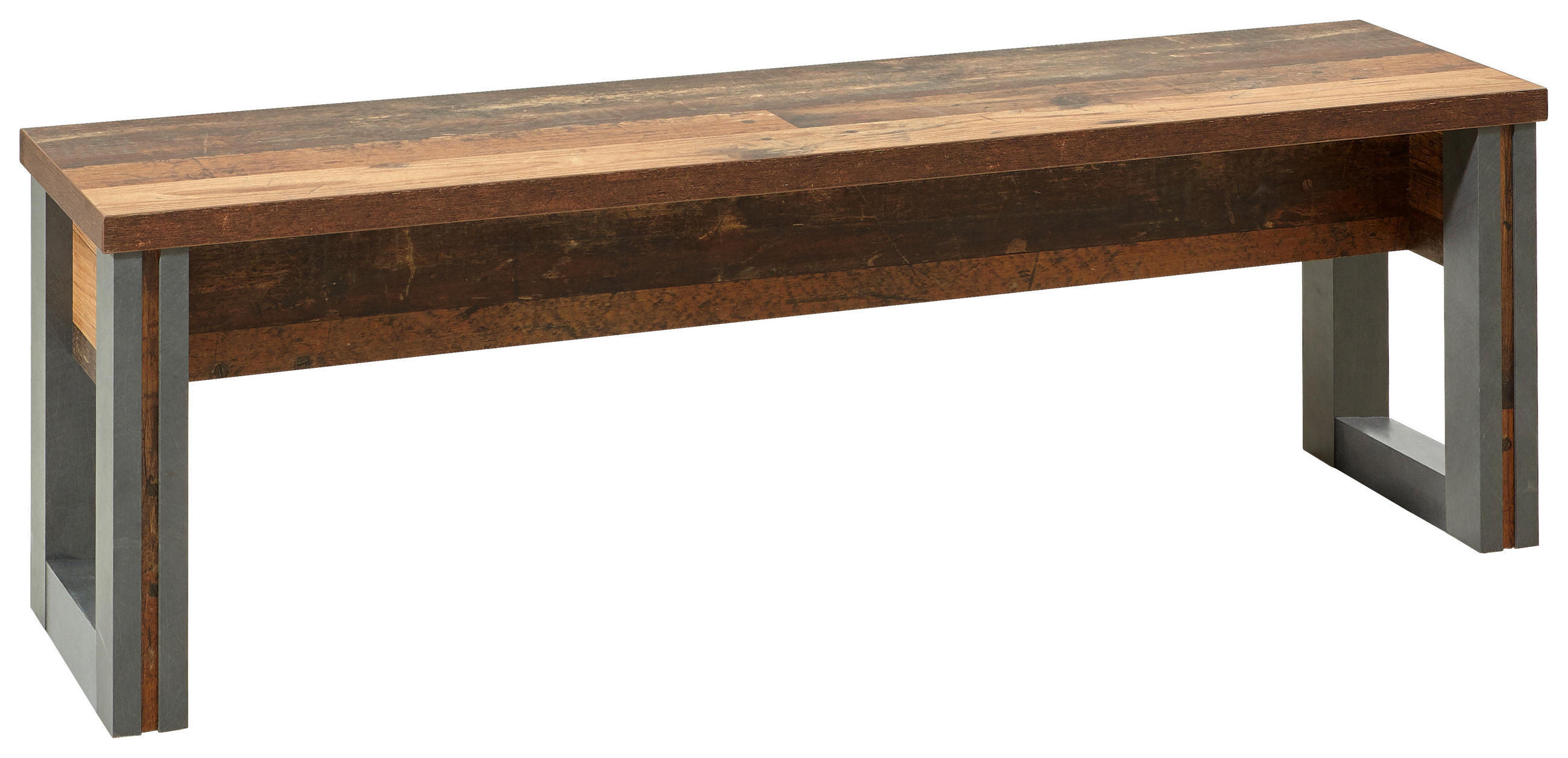 SITZBANK 140/44/35 cm Grau, Pinienfarben  - Grau/Pinienfarben, KONVENTIONELL (140/44/35cm) - Hom`in