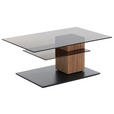 COUCHTISCH in Holz, Glas 105/70/45 cm  - Eichefarben/Anthrazit, Design, Glas/Holz (105/70/45cm) - Valnatura