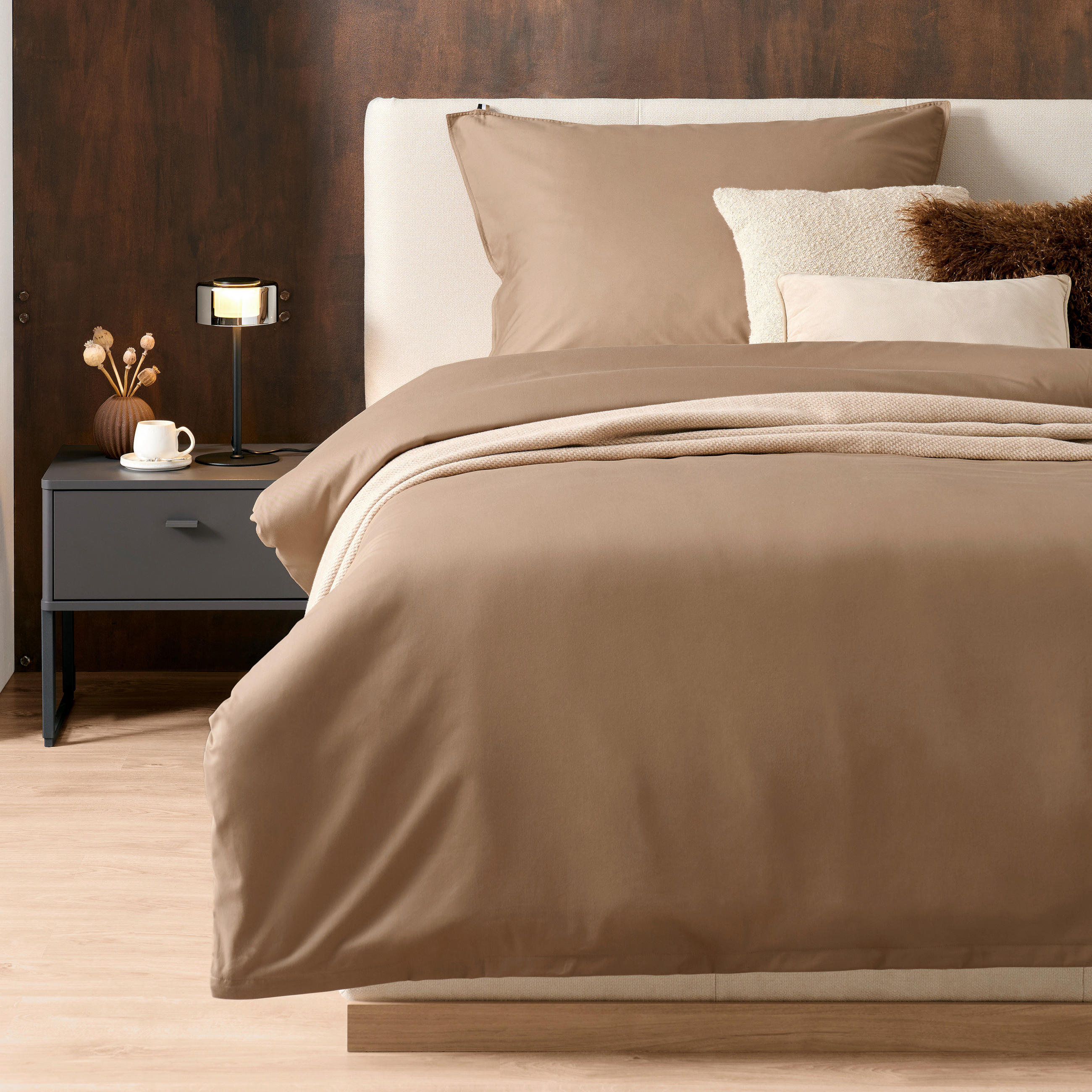 BETTWÄSCHE 140/200 cm  - Hellbraun, Design, Textil (140/200cm) - Hugo Boss