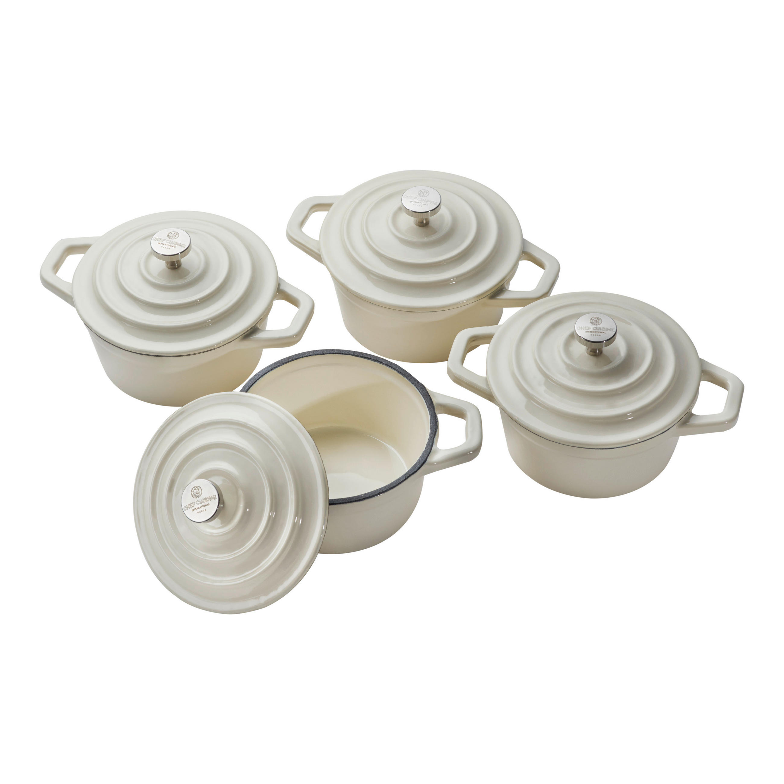GUSSTOPF 0,25 L  - Edelstahlfarben/Creme, Basics, Metall (10,5/6,5cm) - CHEF CUISINE