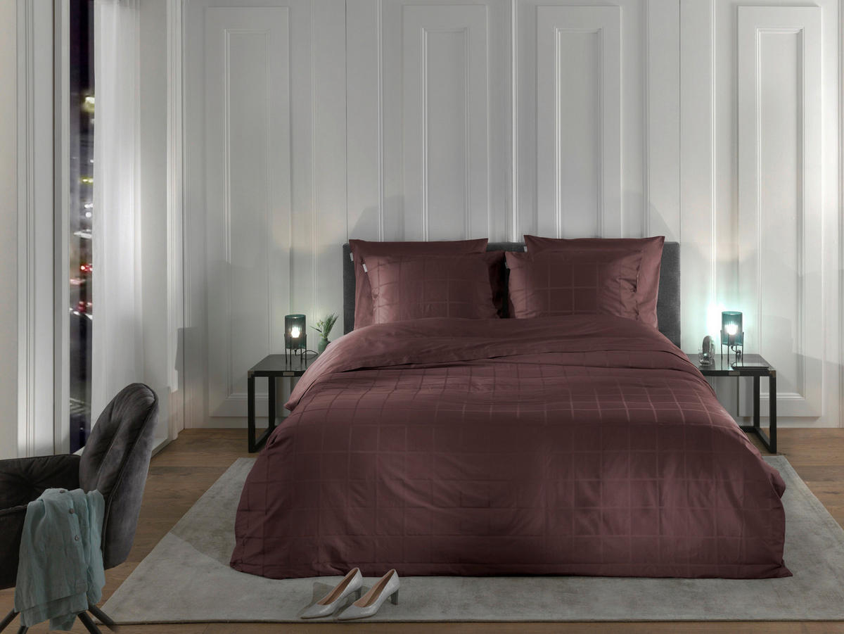 BETTWÄSCHE Diamante Makosatin 200/200 cm  - Braun, Basics, Textil (200/200cm)