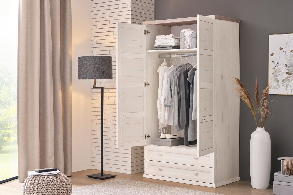 PREDSIEŇOVÁ SKRIŇA, sivá, biela, 104/196,8/60,5 cm - sivá/biela, Lifestyle, kompozitné drevo (104/196,8/60,5cm) - Hom`in