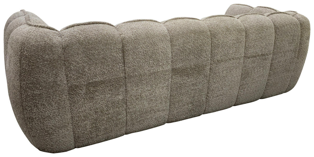 BIGSOFA Chenille Taupe  - Taupe/Schwarz, MODERN, Kunststoff/Textil (235/73/103cm) - Carryhome